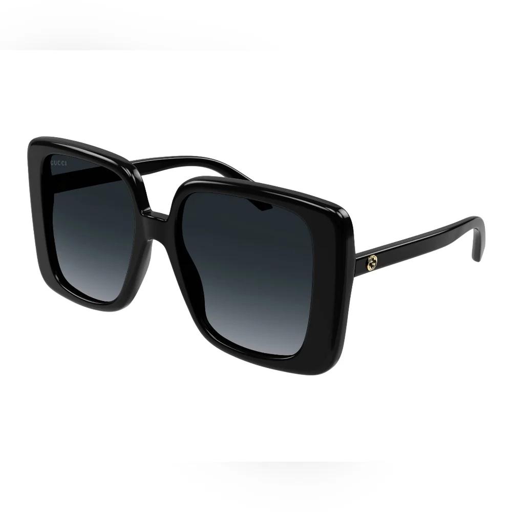 NEW GUCCI GG1314S 001 WOMEN’S BLACK SQUARE SUNGLASSES - Picture 1 of 6